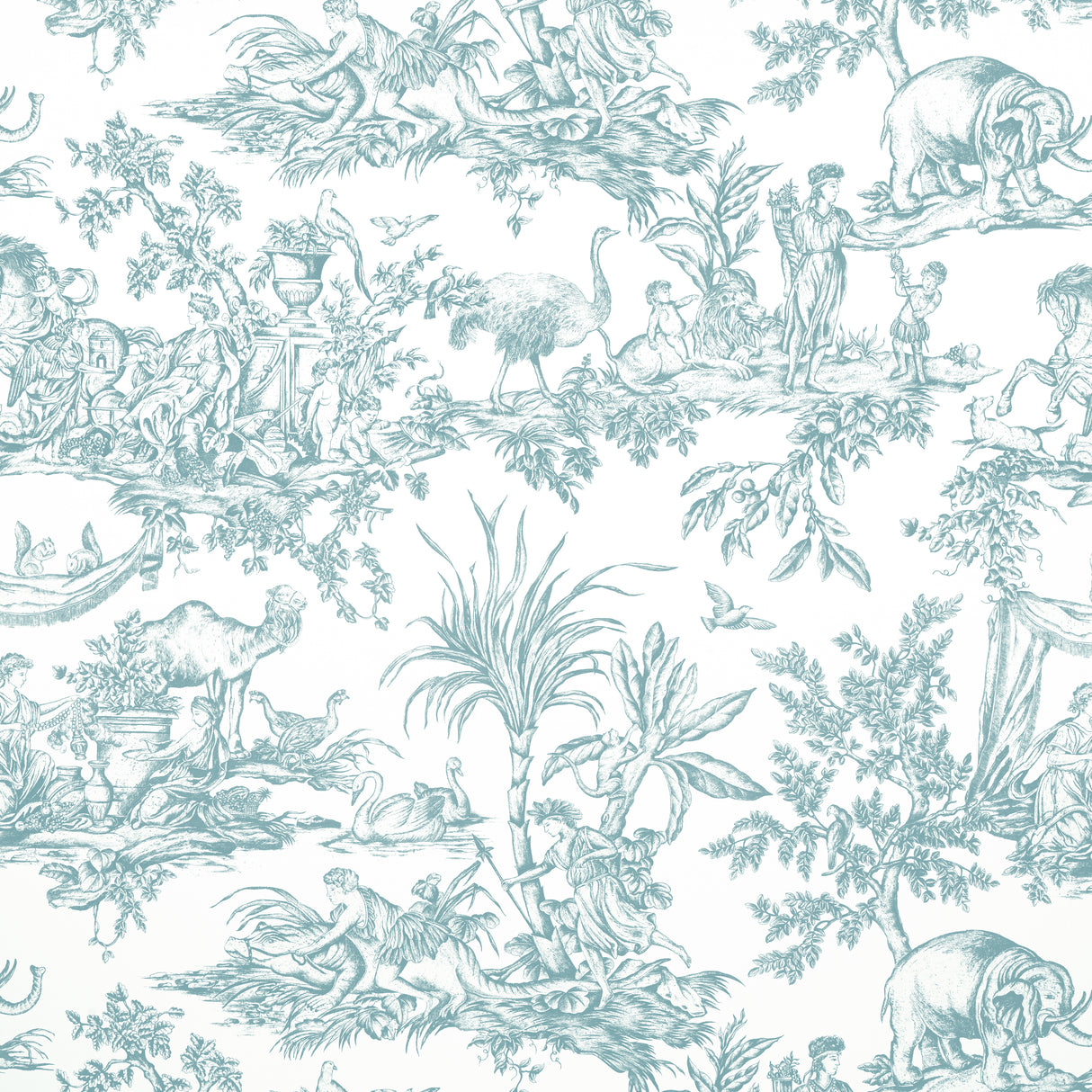 Anna French AF15170 ANTILLES TOILE Spa Blue Fabric