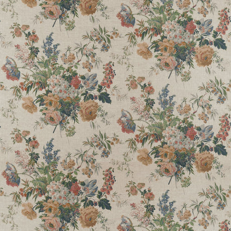 Anna French AF16133 Apricot and Slate Fabric - Apricot and S
