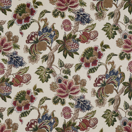 Anna French AF16139 Apricot and Slate Fabric - Apricot and S