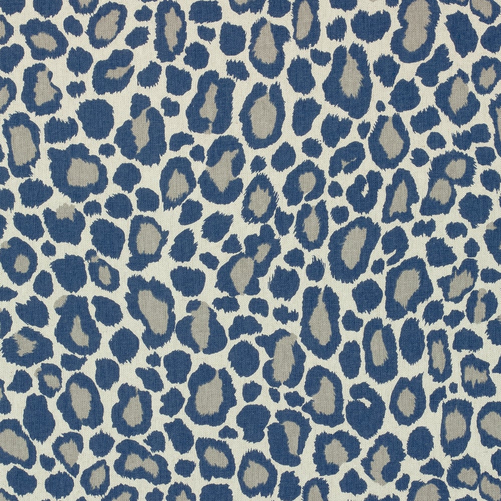 Anna French AF72981 AFRICAN LEOPARD Navy Fabric