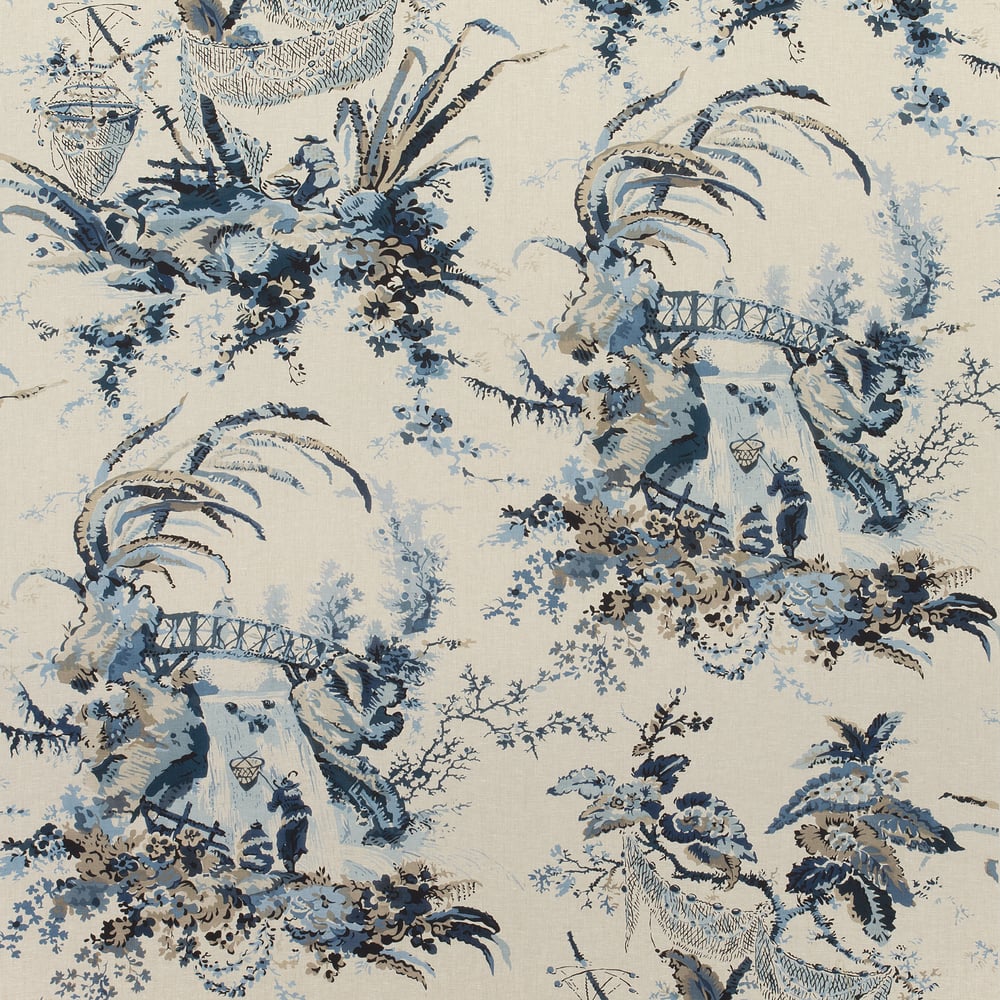 Anna French AF72983 MOOREA Blue Fabric