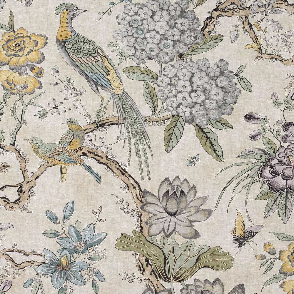 Anna French AF72991 VILLENEUVE Yellow and Grey Fabric