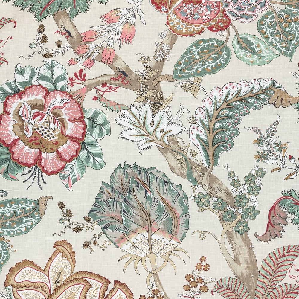Anna French AF78741 KALAMKARI Red and Gold Fabric