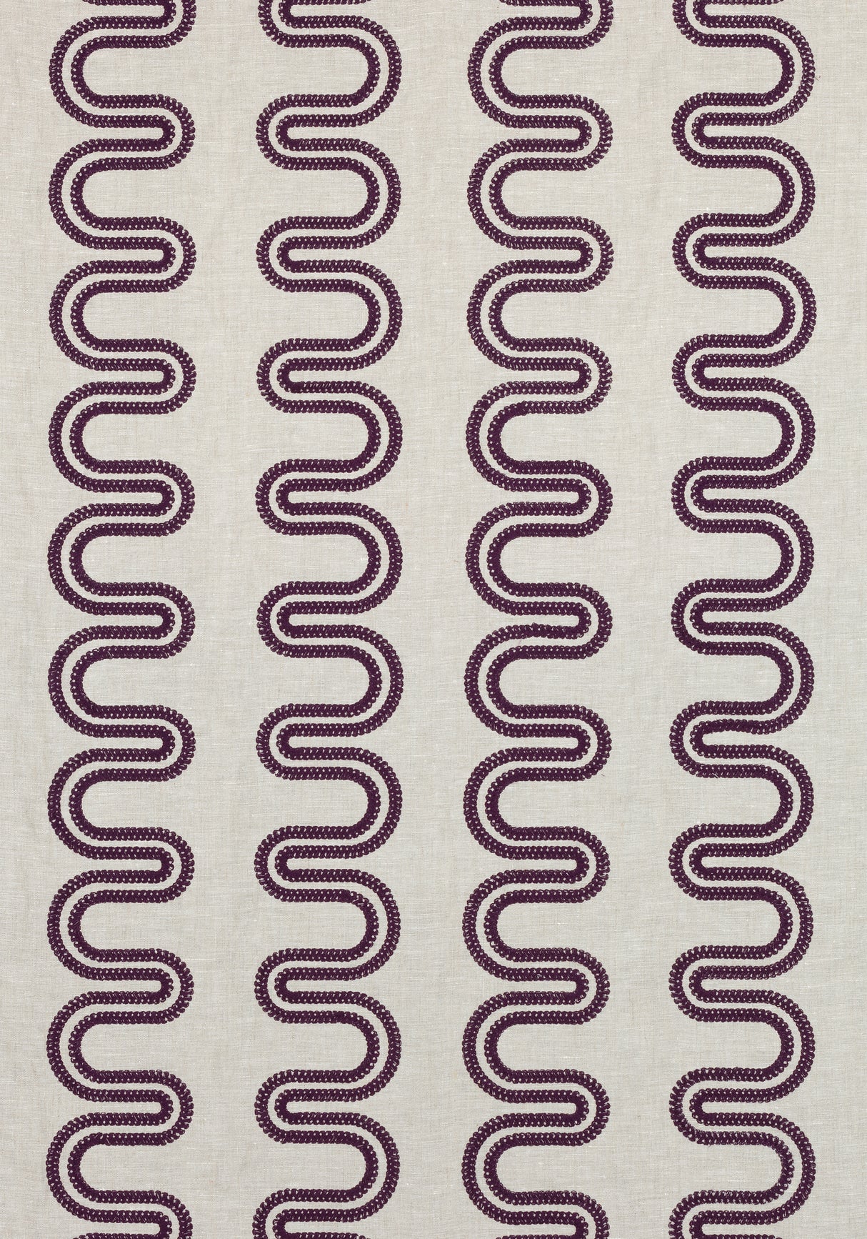 Anna French AF9638 HERRIOT WAY EMBROIDERY Plum and Flax Fabric