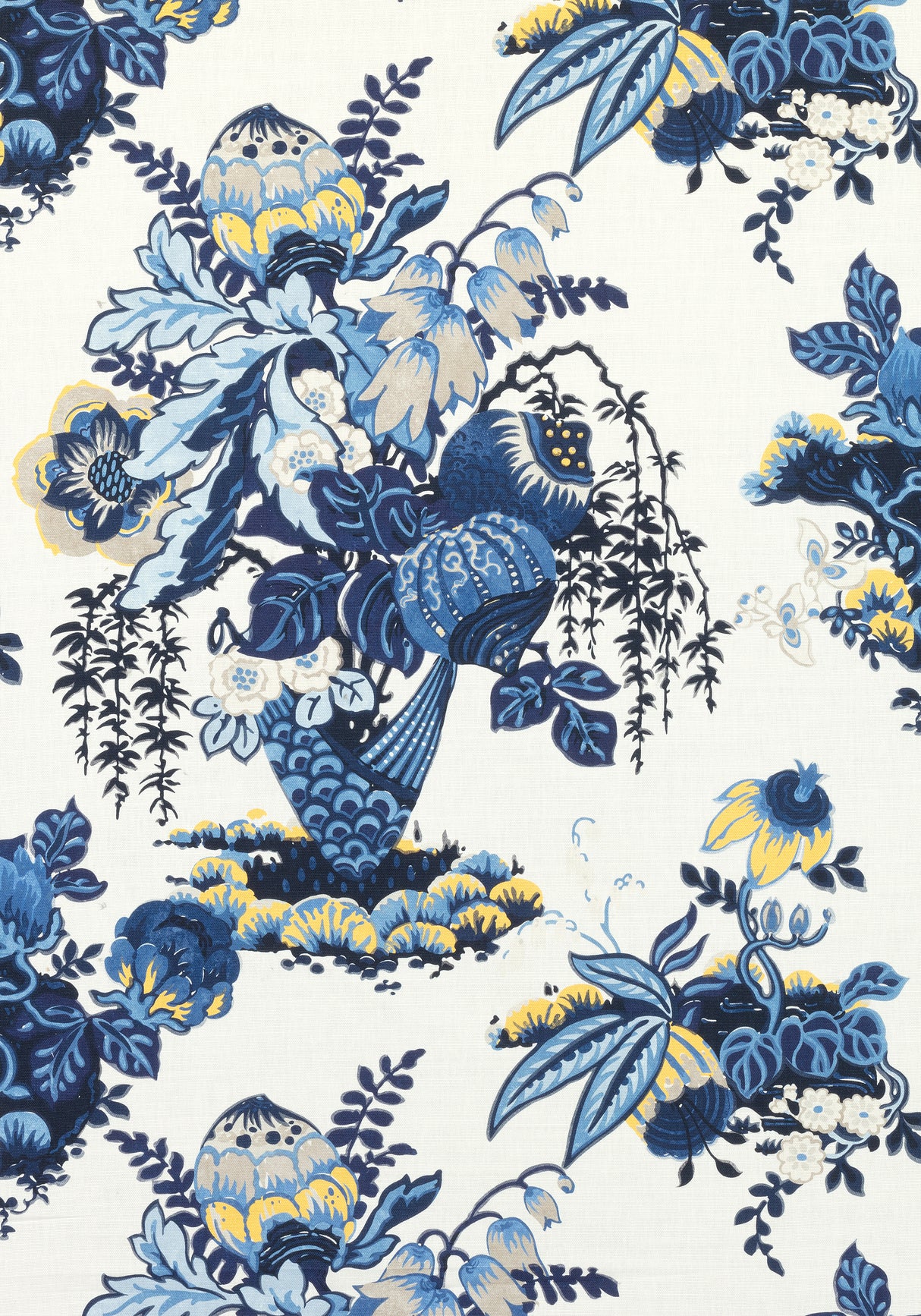 Anna French AF9646 FAIRBANKS Blue and White Fabric