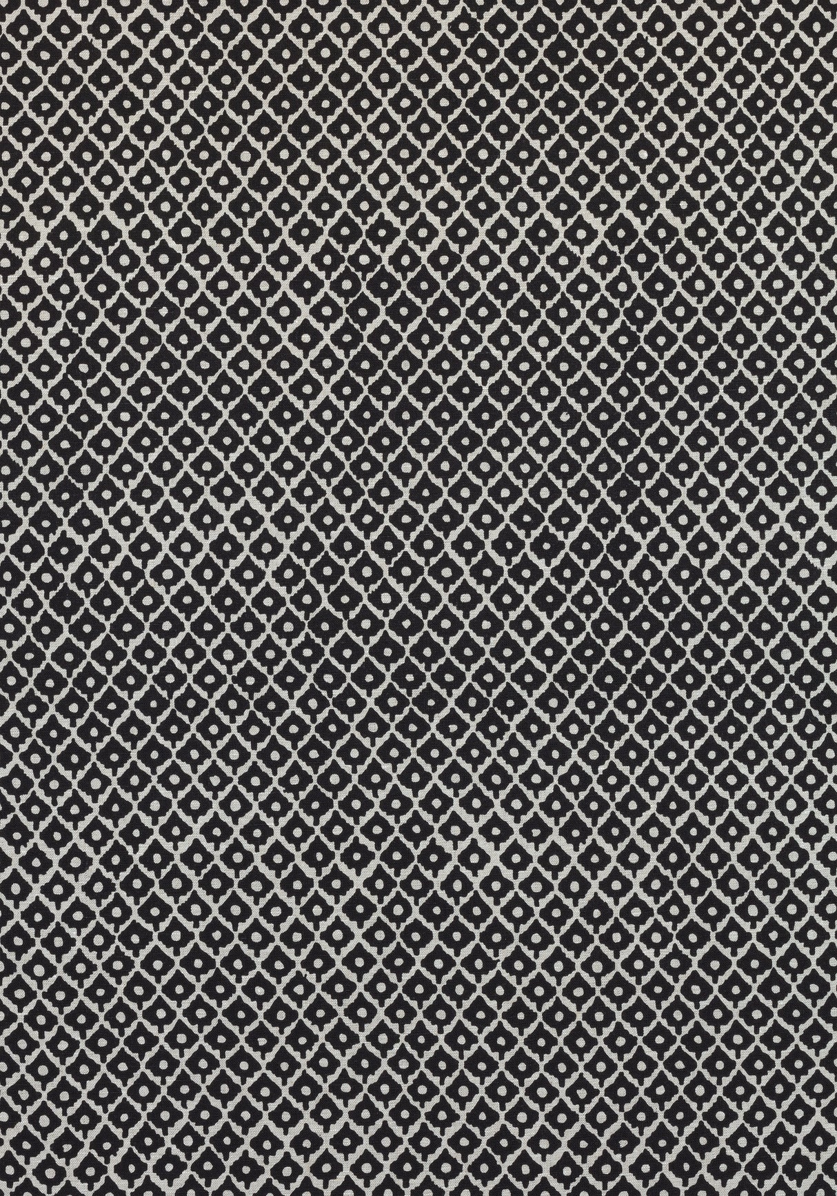 Anna French AF9648 PETIT ARBRE Black on Flax Fabric
