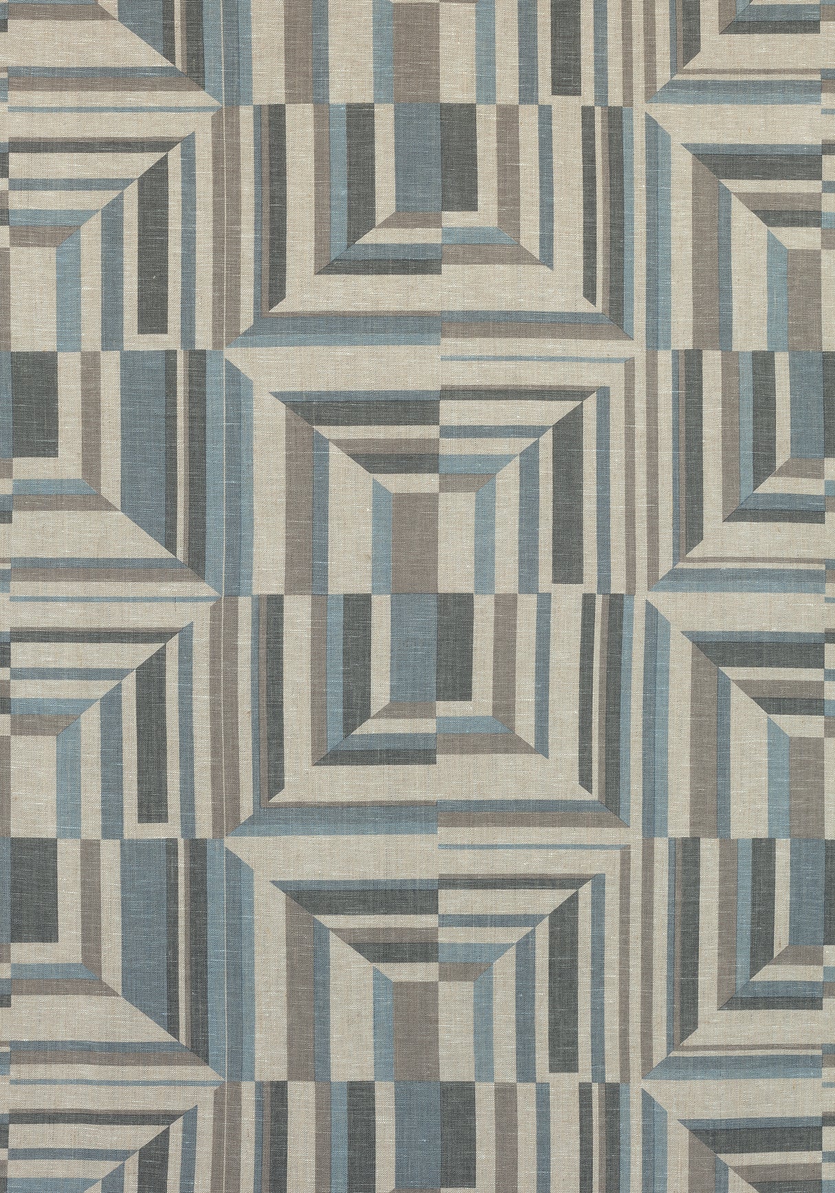 Anna French AF9653 CUBISM Spa Blue on Flax Fabric