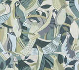 York AG2017 Fauvist Flock Green Wallpaper