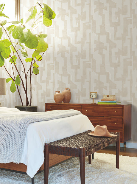 York AG2103 Modern Tribal Caramel & Cream Wallpaper