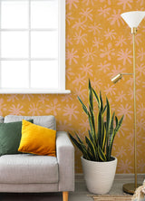 Alja Horvat AHS4720 Orange Field of Flowers Peel & Stick Wallpaper