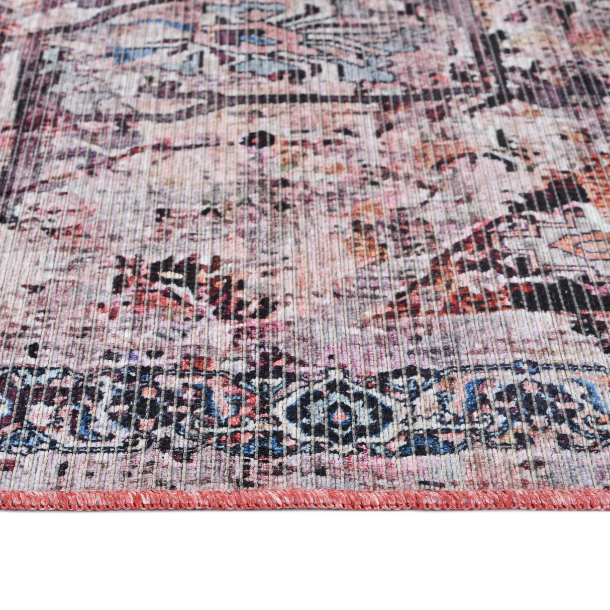 Amer Rugs ALA-1 Alaska Machine-Washable Vintage Medallion Power-Loomed /Red Area Rug