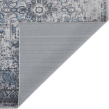 Amer Rugs ALA-3 Alaska Machine-Washable Vintage Medallion Power-Loomed Gray/Blue Area Rug