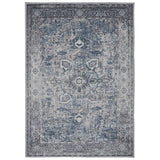 Amer Rugs ALA-3 Alaska Machine-Washable Vintage Medallion Power-Loomed Gray/Blue Area Rug