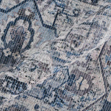 Amer Rugs ALA-3 Alaska Machine-Washable Vintage Medallion Power-Loomed Gray/Blue Area Rug