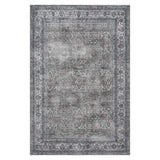 Amer Rugs ALA-6 Alaska Machine-Washable Vintage Medallion Power-Loomed /Gray Area Rug