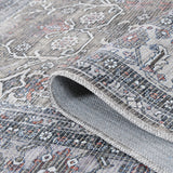 Amer Rugs ALA-6 Alaska Machine-Washable Vintage Medallion Power-Loomed /Gray Area Rug