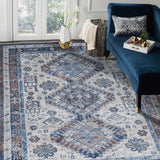 Amer Rugs ALA-8 Alaska Machine-Washable Vintage Medallion Power-Loomed /Red Area Rug