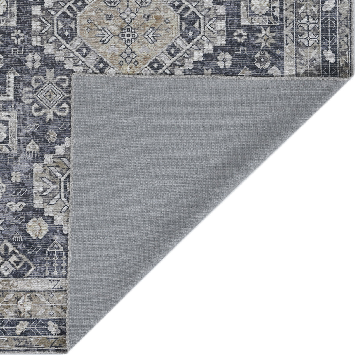 Amer Rugs ALA-9 Alaska Machine-Washable Vintage Medallion Power-Loomed /Mustard Area Rug