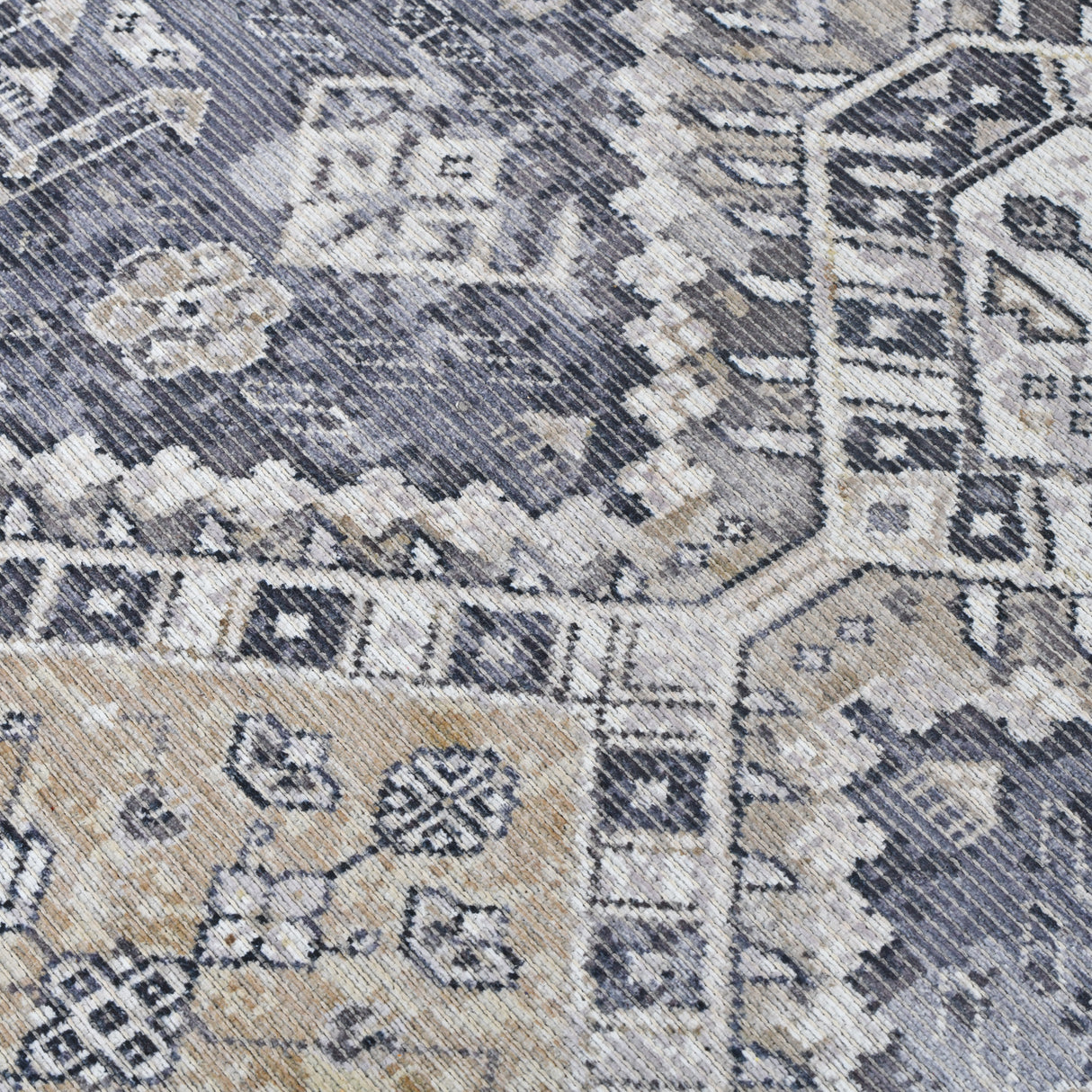 Amer Rugs ALA-9 Alaska Machine-Washable Vintage Medallion Power-Loomed /Mustard Area Rug