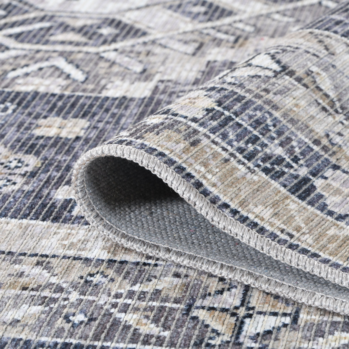 Amer Rugs ALA-9 Alaska Machine-Washable Vintage Medallion Power-Loomed /Mustard Area Rug