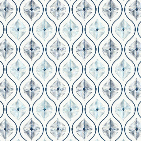 STOUT ALEX-1 ALEXANDRA 1 BLUE Fabric - Eades Wallpaper & Fabric