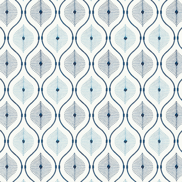 STOUT ALEX-1 ALEXANDRA 1 BLUE Fabric - Eades Wallpaper & Fabric