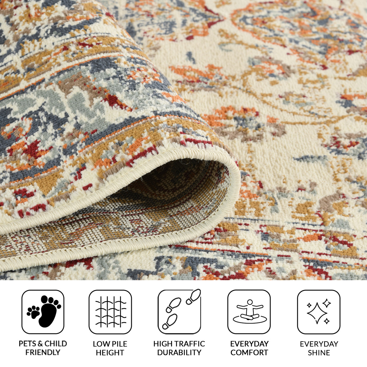 Amer Rugs ALU-3 Allure Classic Medallion /Navy Blue Area Rug