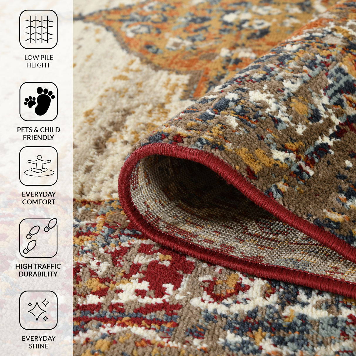 Amer Rugs ALU-4 Allure Classic Medallion /Red Area Rug