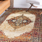 Amer Rugs ALU-4 Allure Classic Medallion /Red Area Rug