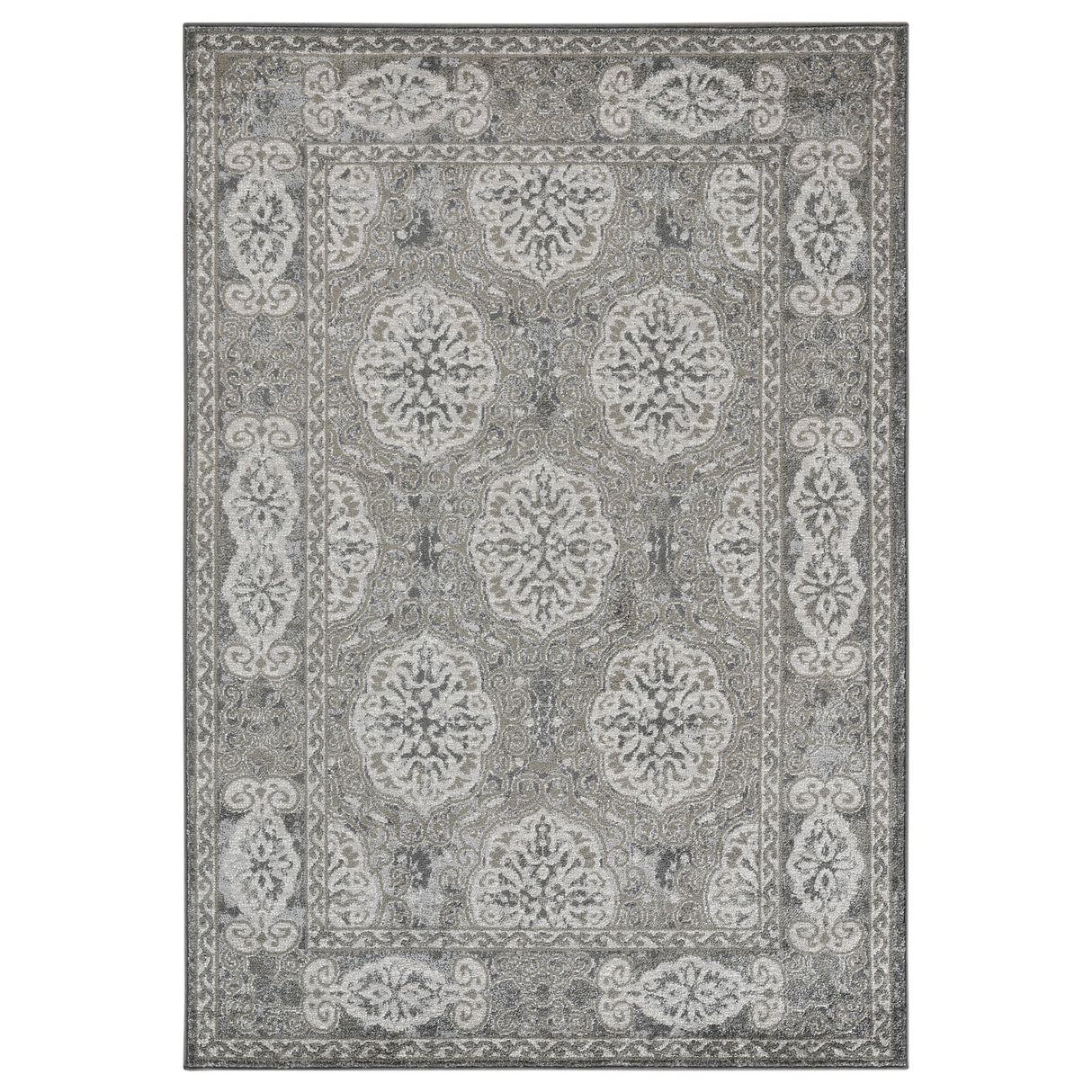 Amer Rugs ALX-11 Alexandria Classic Bordered Runner Rug, 2'6" X 10'3" Area Rug