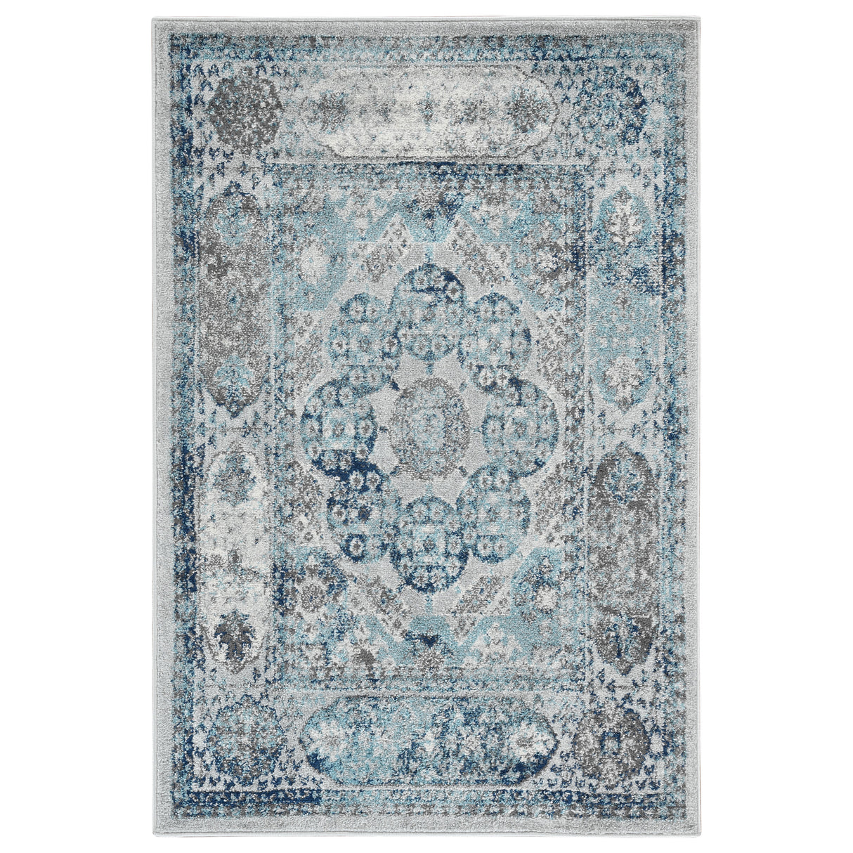 Amer Rugs ALX-83 Alexandria Classic Bordered /Sea Blue Area Rug