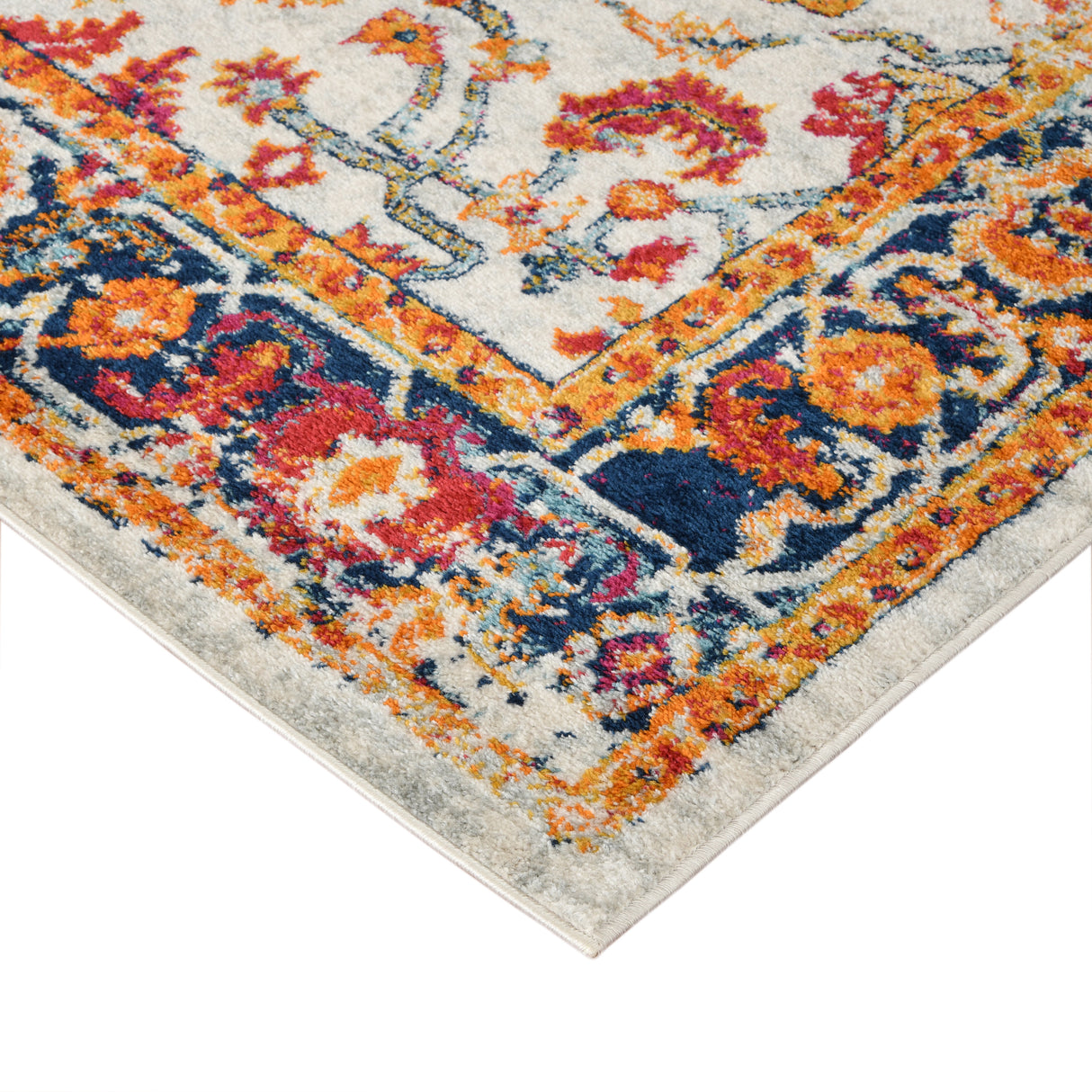 Amer Rugs ALX-84 Alexandria Farmhouse Bordered /Gold Area Rug