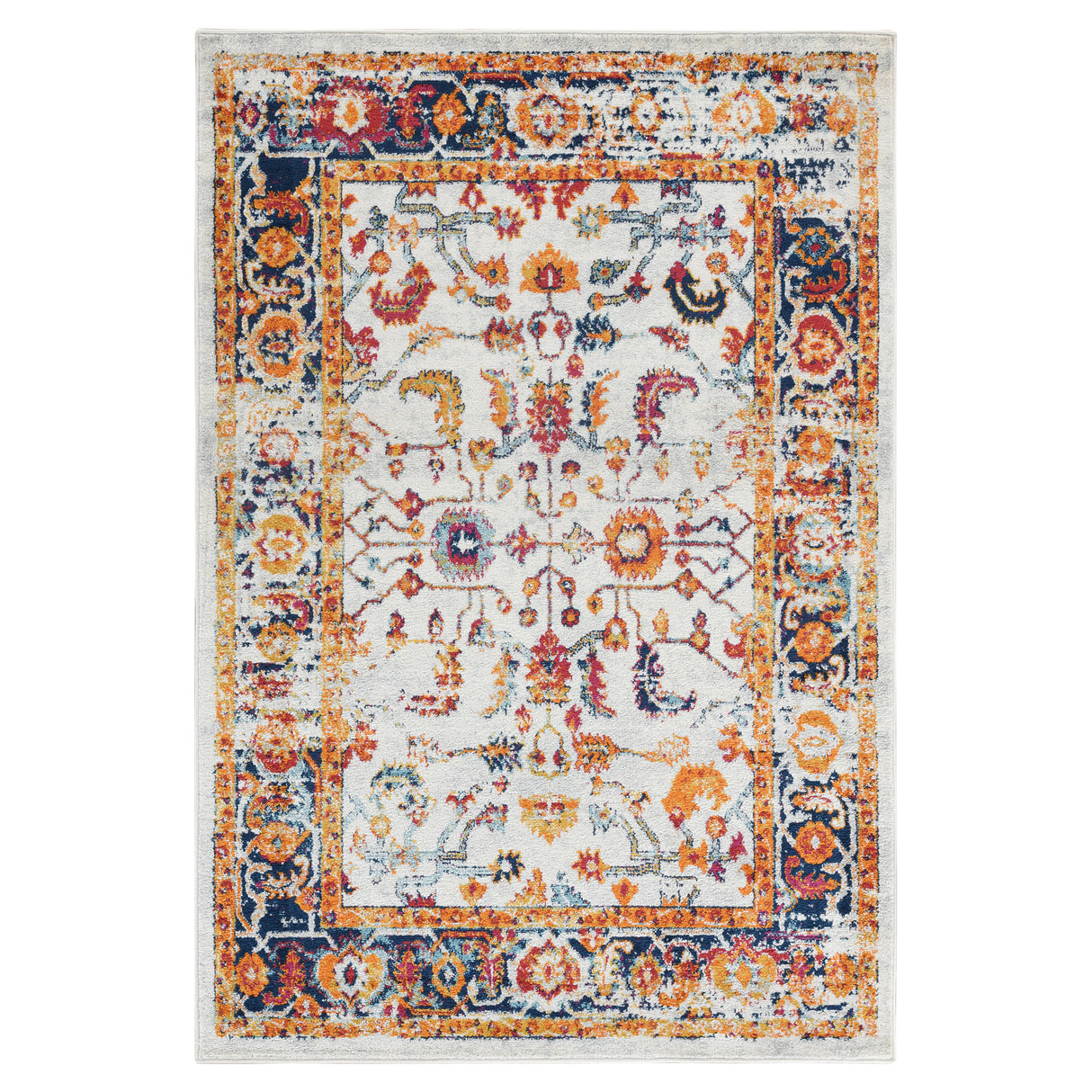 Amer Rugs ALX-84 Alexandria Farmhouse Bordered /Gold Area Rug