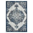 Amer Rugs ALX-86 Alexandria Classic Medallion /Navy Area Rug