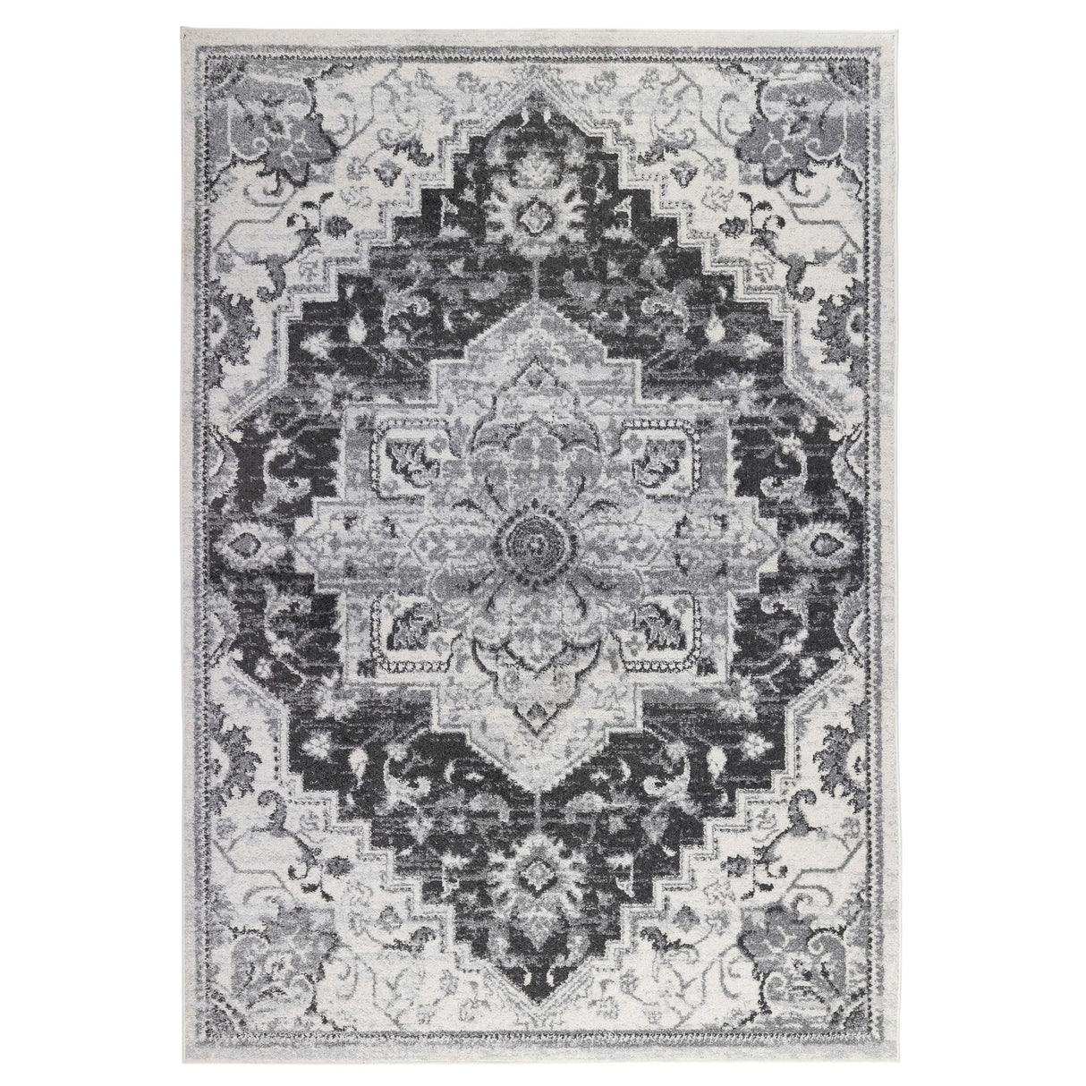 Amer Rugs ALX-89 Alexandria Classic Medallion Runner Rug, 2'6" X 10'3" Area Rug