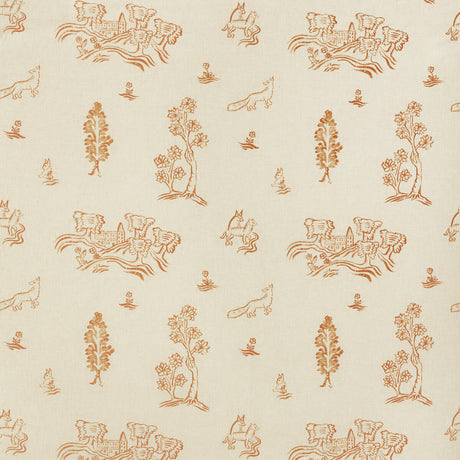 KRAVET COUTURE AM100318.12.0 FRIENDLY FOLK MELON ORANGE Fabric - Eade's Wallpaper