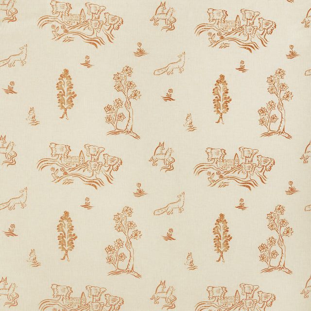 KRAVET COUTURE AM100318.12.0 FRIENDLY FOLK MELON ORANGE Fabric - Eade's Wallpaper