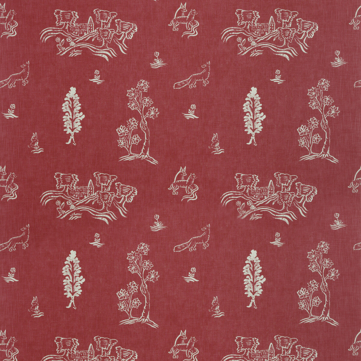 KRAVET COUTURE AM100318.19.0 FRIENDLY FOLK HUNTSMAN RED Fabric - Eade's Wallpaper