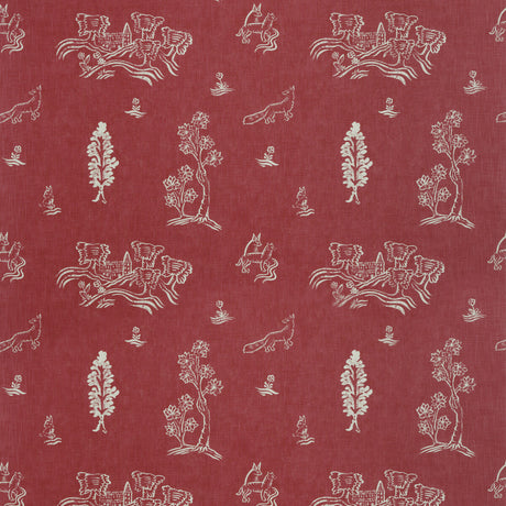KRAVET COUTURE AM100318.19.0 FRIENDLY FOLK HUNTSMAN RED Fabric - Eade's Wallpaper
