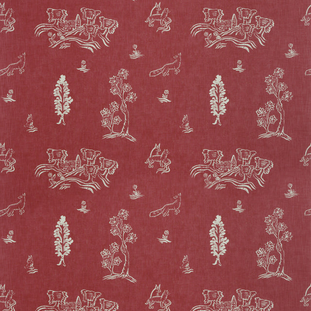 KRAVET COUTURE AM100318.19.0 FRIENDLY FOLK HUNTSMAN RED Fabric - Eade's Wallpaper