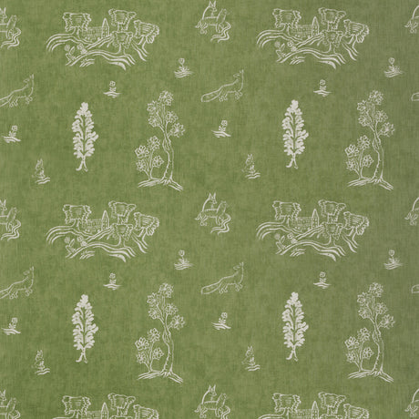 KRAVET COUTURE AM100318.3.0 FRIENDLY FOLK BASIL GREEN Fabric - Eade's Wallpaper