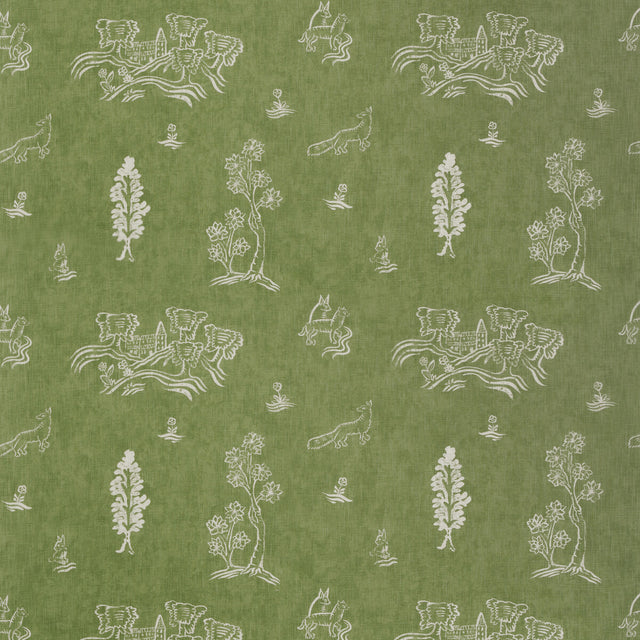 KRAVET COUTURE AM100318.3.0 FRIENDLY FOLK BASIL GREEN Fabric - Eade's Wallpaper