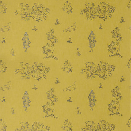 KRAVET COUTURE AM100318.4.0 FRIENDLY FOLK PROVENCAL YELLOW Fabric - Eade's Wallpaper