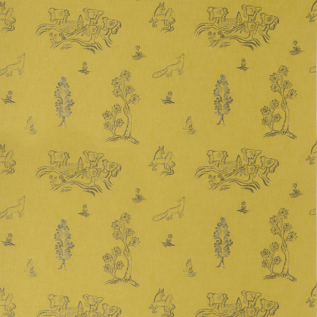 KRAVET COUTURE AM100318.4.0 FRIENDLY FOLK PROVENCAL YELLOW Fabric - Eade's Wallpaper