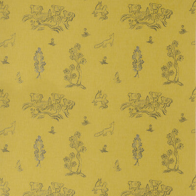 KRAVET COUTURE AM100318.4.0 FRIENDLY FOLK PROVENCAL YELLOW Fabric - Eade's Wallpaper