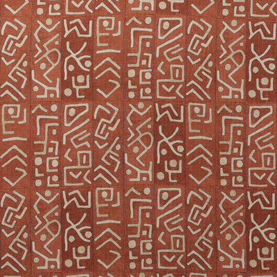 KRAVET COUTURE ASHANTI AM100481.1216.0 in BRICK Wallpaper - 