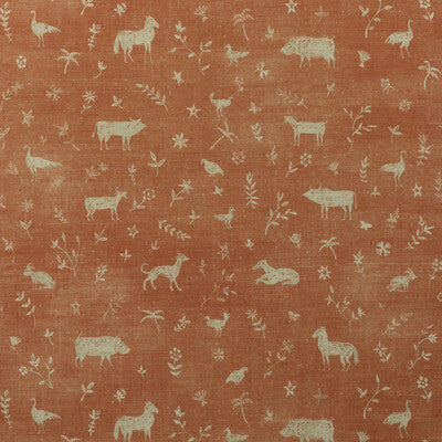 KRAVET COUTURE AVEBURY AM100483.12.0 in BRICK Wallpaper - AN