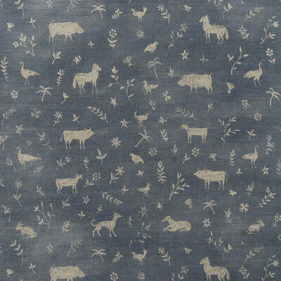 KRAVET COUTURE AVEBURY AM100483.5.0 in DENIM Wallpaper - AND