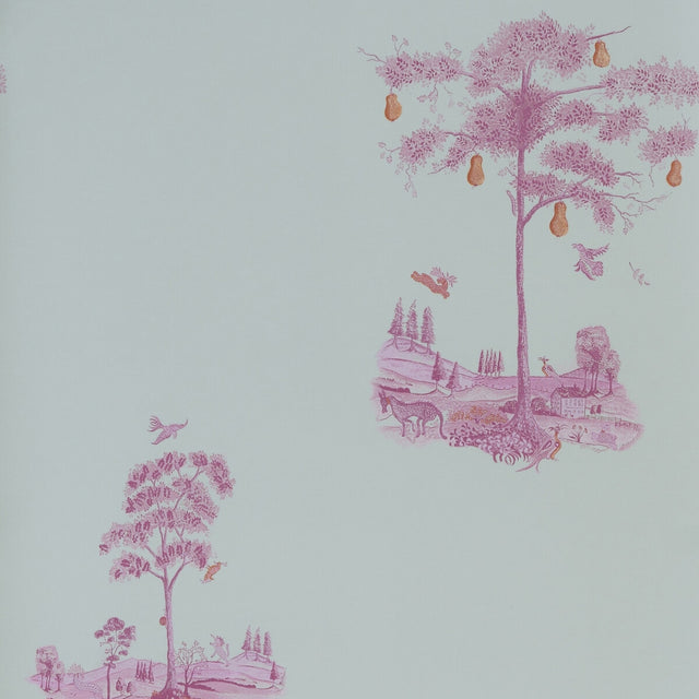 KRAVET COUTURE AMW10055.711.0 PEAR TREE SUNRISE PINK Wallpaper - Eade's Wallpaper