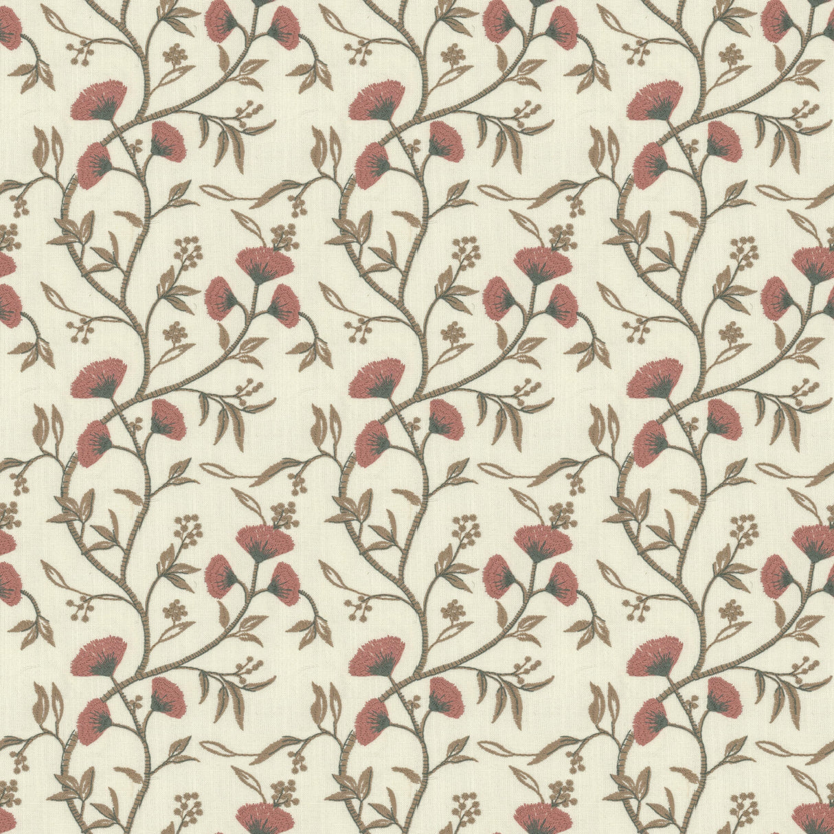 STOUT ANDA-1 ANDALUCIA 1 SALMON Fabric - Eades Wallpaper & Fabric